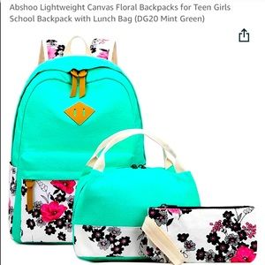 Matching backpack, lunch bag and pencil bag